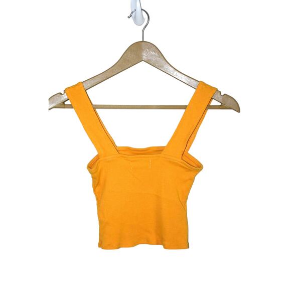 Urban Outfitters Ribbed Yellow Crop Tank Size M - Picture 2 of 3